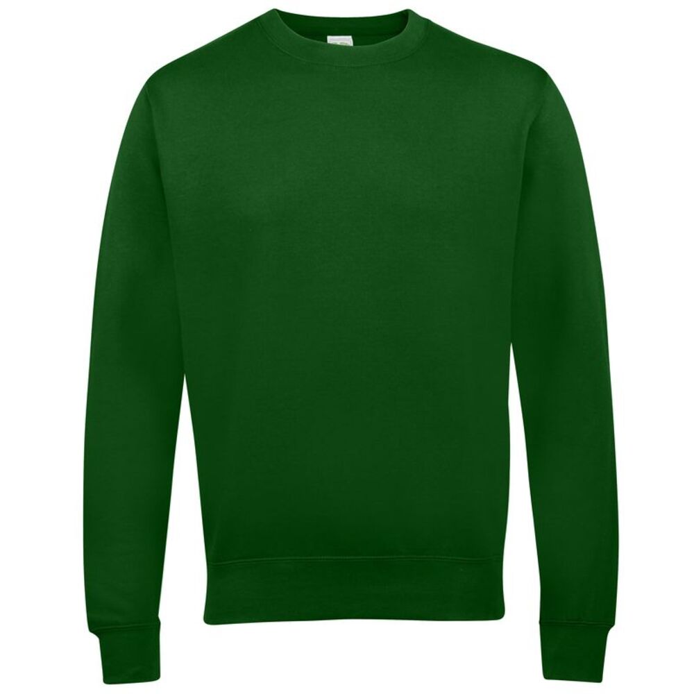 AWDis Just Hoods AWDis Unisex Crew Neck Plain Sweatshirt (280 GSM) / Bottle Gree